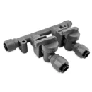 Duotight 2-virzienu Sadales Kolektors (Manifold) ar Pretvārstiem un Noslēgvārstiem 8mm